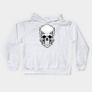 Skull inked art Kids Hoodie